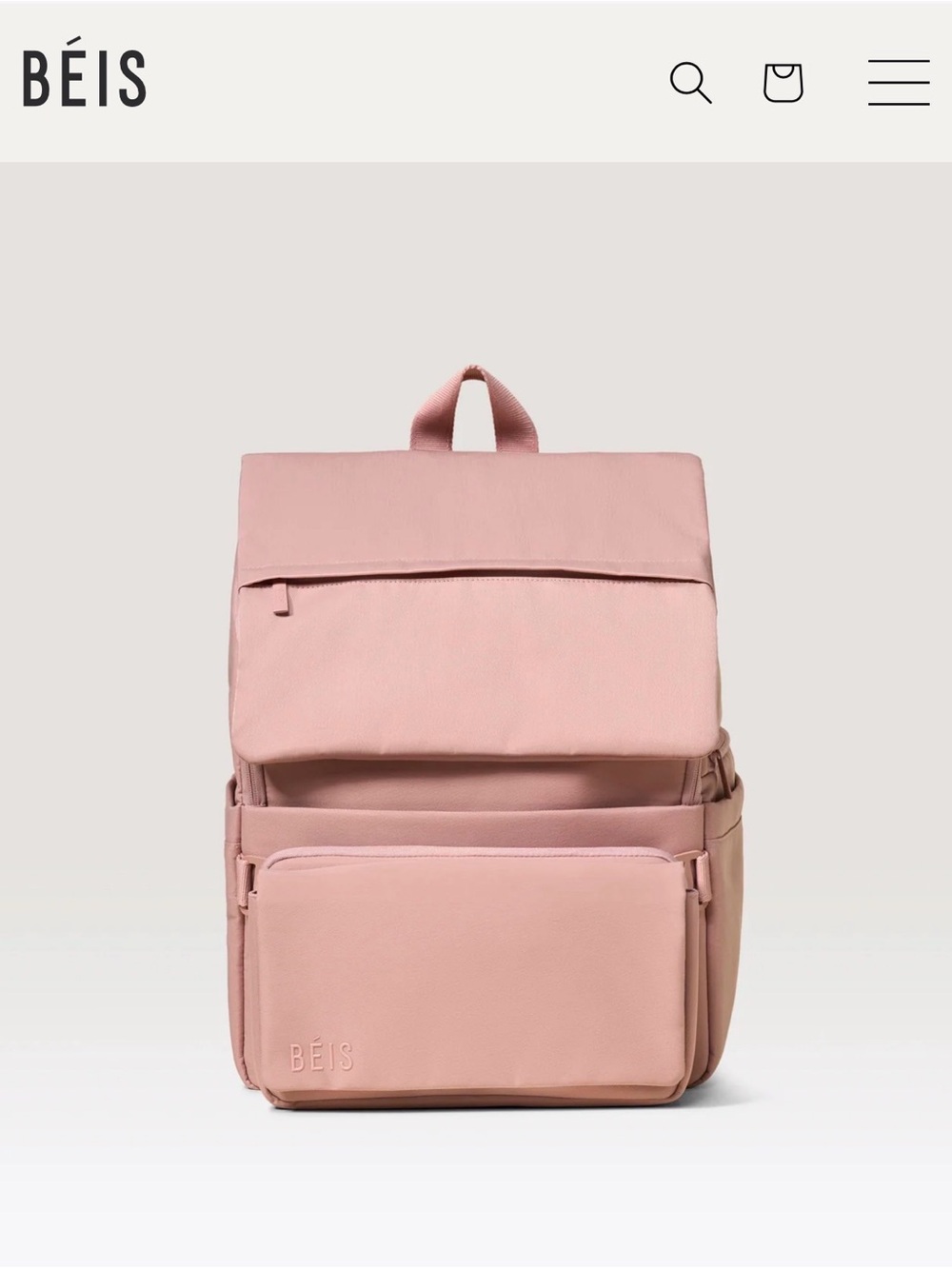 BEIS Diaper Backpack – Atlas Pink